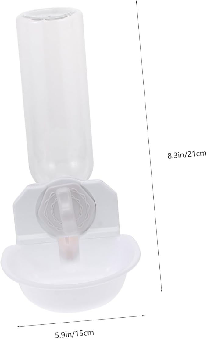 Automatic Pet Water Dispenser Water Feeder for Cats and Dogs Easy to Install Durable Material for Cages and Pet Supplies White