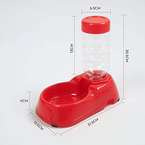 Automatic Dog Pet Feeder Cats Water Dispenser Food Dish Bowl Feeder Drinking Bowl Bottle for Dog Cats Drinker Pet Supplies (Color : Red) (Blue)