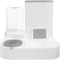 GANAZONO Automatic Dog Feeder and Water Dispenser with Large Capacity Dry Wet Separation, Pet Food and Water Bowl for Cats and Puppies, Grey Plastic Bowl for Home Feeding