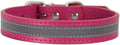 Anti lost Leather Luminous Collar Pet Collar Reflective Belt Pet Accessories 2pcs rose Red S 1.5cm*37cm Neck 26cm 34cm