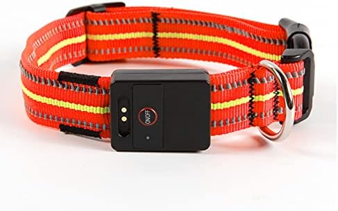 USB Rechargeable Dog Collar Light with Reflective Strips - Waterproof & Adjustable LED Lighted Collar for Night Walking, Bright Safety Light for Dogs