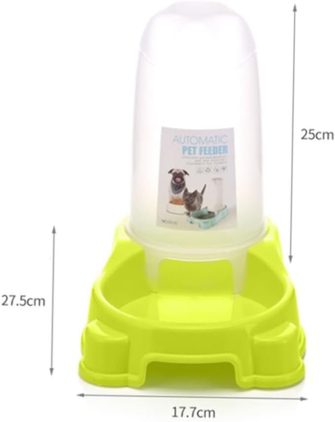 Automatic Pet Feeder Dispenser for Dogs Cats Plastic -Slip Washable Parts Pp Resin Tasteless Safe Random Color