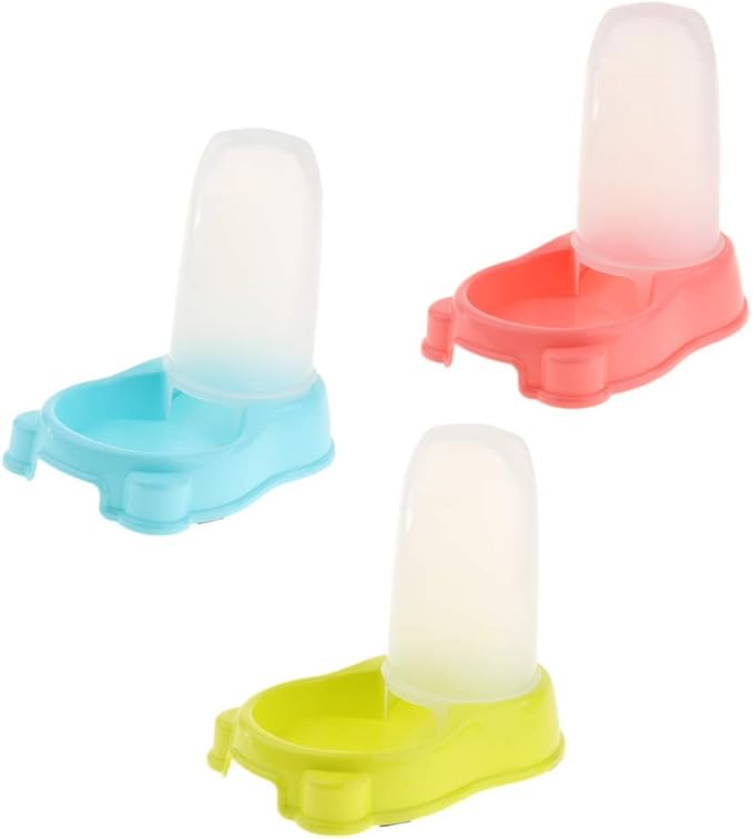 Pet Feeder Waterer Automatic Food and Water Dispenser Bowl for Dogs and Cats (Blue)