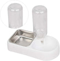 Double Pet Water Feeder Bowl Creative Automatic Drinking Tool for Dogs Cats Safe High-density Design Smooth Stability for Shops White