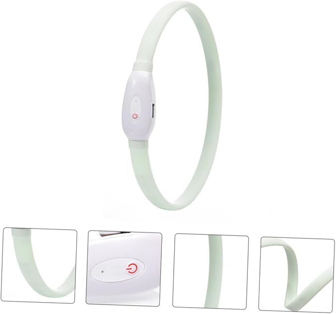 USB Rechargeable Luminous Pet Collar LED Dog Neck Strap Lightweight Night Safety Light for Walking Dogs Easy to Use and Cut to Fit