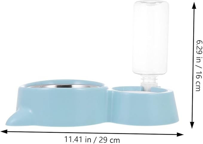 ibasenice 1pc Automatic Pet Water Feeder Food Dispenser Dual-use Cat Dog Bowl Design -Choke Feature