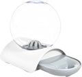 1pc Large Capacity Automatic Water Dispenser for Dogs and Cats Transparent Bubble Design Easy to Pet Water Bowl Material for Home and Outdoor Use Grey