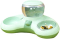 Pet Food and Water Bowl Set, Large Capacity Crescent Type Tilt Design Automatic Double Pet Bowls with Skid Resistance Bottom, Pet Feeder Automatic Gravity Water Dispenser for
