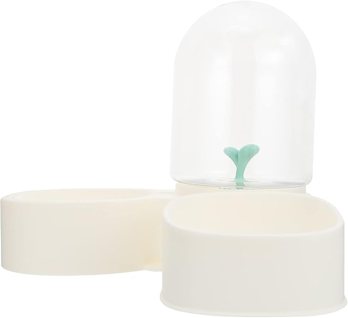 1pc Automatic Pet Water and Food Dispenser Feeder Smooth Design for Puppies and Kittens Keeps Room