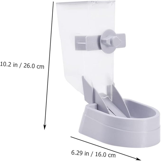 Totority 1pc Hanging Pet Food Feeder Automatic Dog Cat Bowl Gray Crate Bowl for Dry Food Fresh-Keeping Design to Prevent Spills for Convenient Pet Feeding