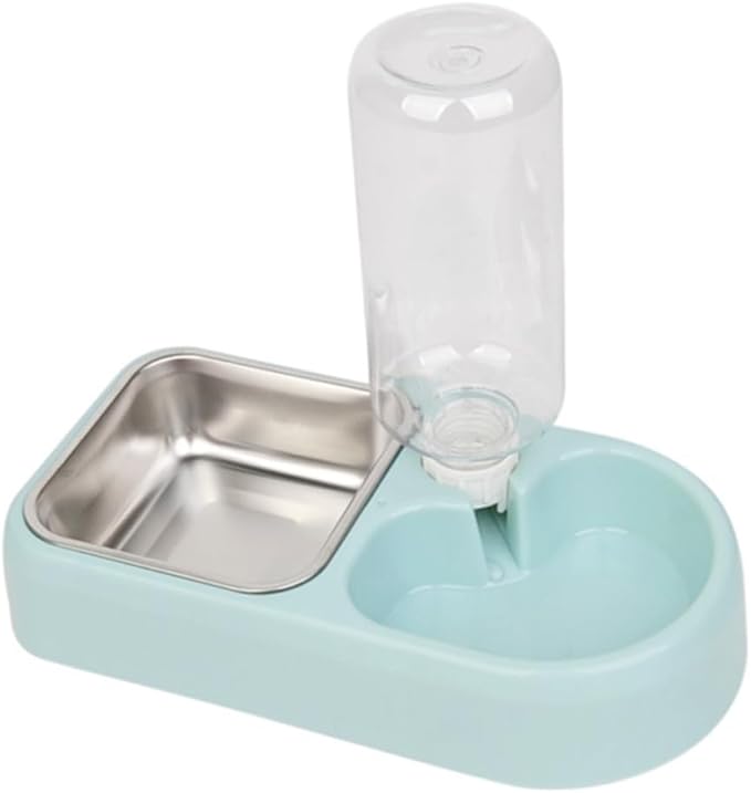 Yardwe Automatic PET Water Feeder Dual Bowls – Creative Drinking Tool for Dogs and Cats – Blue Design for Easy Use and Maintenance