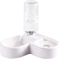 SUPVOX Automatic Pet Feeder and Water Dispenser for Dogs and Cats White Smooth Safe Engineering Convenient Feeding Home Decor Unique Design Prevents Spills