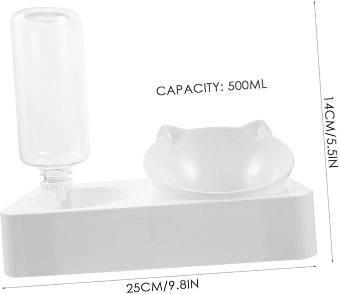 Kisangel Cat Water Dispenser Pet Feeder Automatic Food Dispenser 500ml Pet Accessories Slow Eating Bowl Random Style