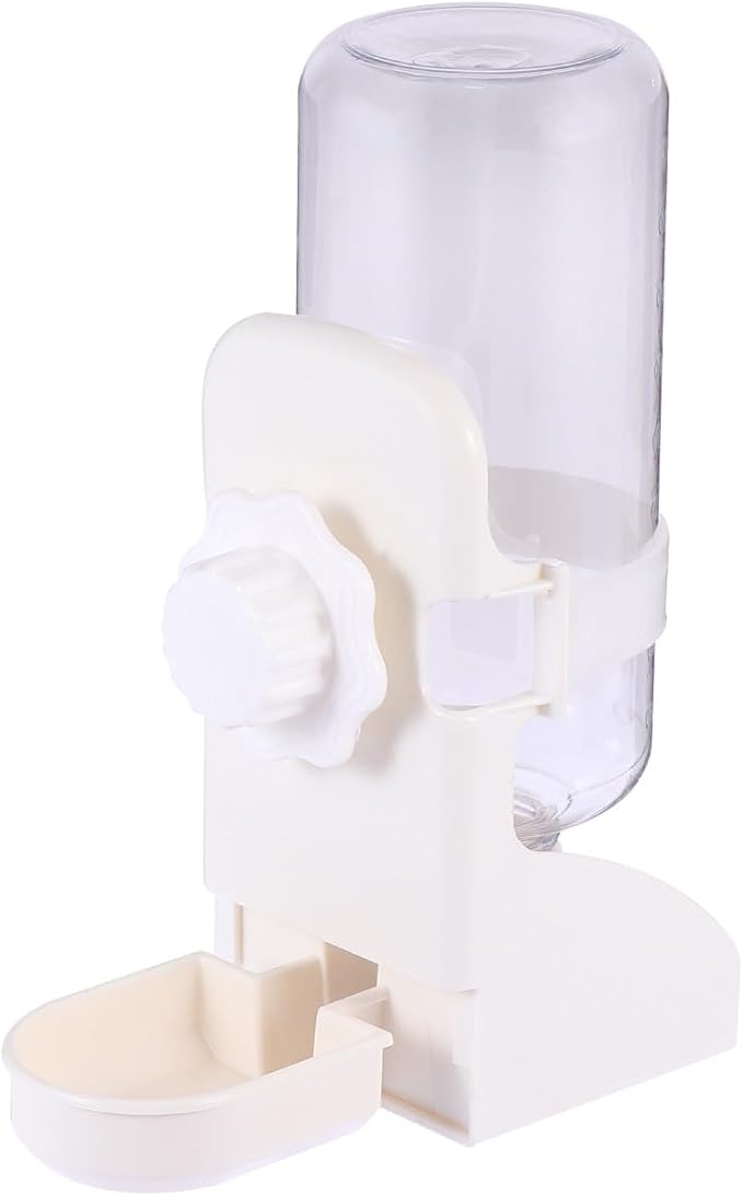 Hanging Gravity Waterer 500Ml Automatic Pet Water Feeder Large Capacity White for Dogs and Cats