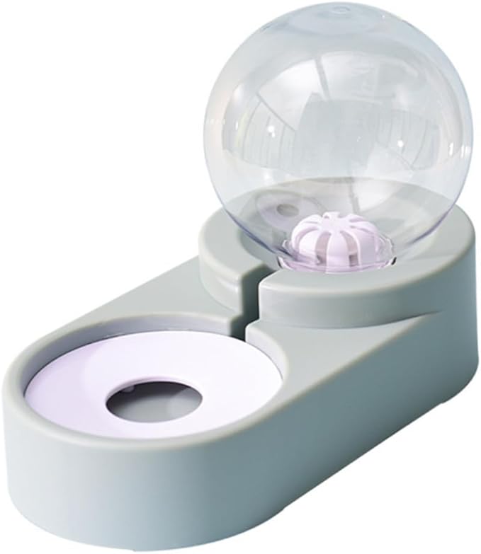 Toyvian Creative Automatic Water Feeder for Pets Double Bowl Design Blue for Cats and Dogs Smooth Surface Safe and Convenient Hydration