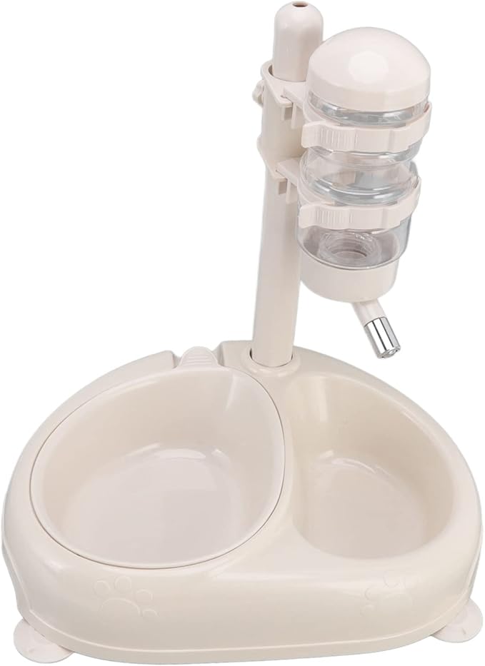 Zerodis Pet Water Dispenser Bowl, Automatic Pet Water Dispenser Dog Standing Water Food Feeder Prevent Slip Adjustable Height Cat and Dog Water Bowl