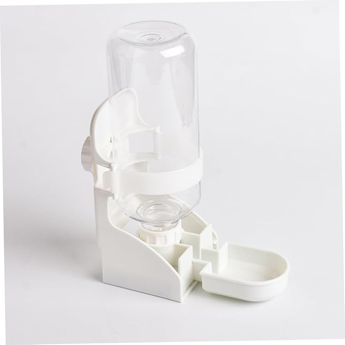 YARNOW Pet Automatic Water Feeder for Dogs and Cats Hanging Cage Drinking Tool Design Convenient Pet Supplies White