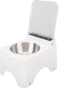 Automatic Cat Feeder, Smart Cat Food Dispenser with Induction Lid & Removable Pet Food Bowl, Rechargeable Automatic Pet Feeder, Pet Food Dispenser for Cats and Dogs, Small Pet