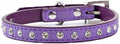 Rinestone Creative Pet Dog Collar Necklace Leather Durable Breathable Puppy Dog Collar Leash Accessories (XXS-M) 10A Purple S