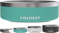 Coldest Dog Bowl - Anti Rust Metal, Non Slip, 3 Layers Insulated Stainless Steel Dog Bowls - Spill Proof & Heavy Duty - Water Bowl for Dogs, Cats & Pets, Dish Washer Safe (42 oz, Terraform Green)