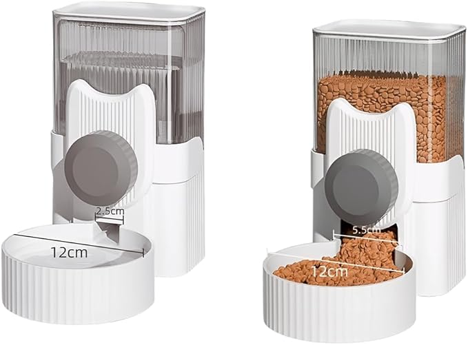Dog Food Feeder Cat Automatic Feeding Water Bowl Pet Food Storage Dispenser