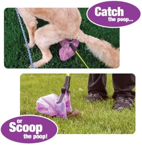 Happy Dootie Bags 10 Rolls.120 Bags with Handles. Clean, Quick and Convenient Pet Dog Poop Cleanup on Walks with Your Furry Friend. Made with Corn Starch. Strong and Leakproof. (Medium Size)