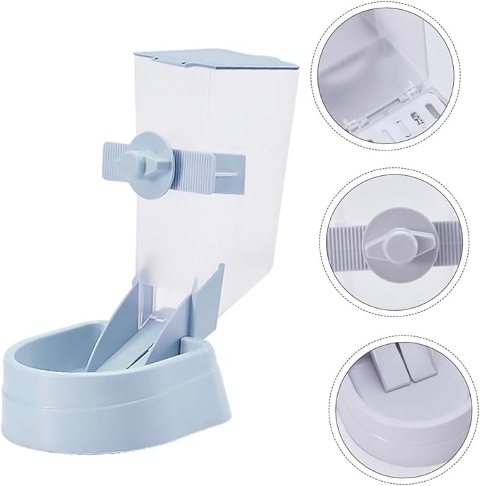 2l Automatic Dog Feeder Hanging Cage Pet Food Dispenser Large Capacity Blue Suitable for Dogs and Puppies in Home and Outdoor Use