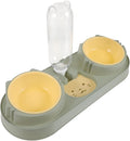 Mipcase Pet Double Bowl Feeder Automatic Dispenser Dog Cat Food and Water Dispenser Random Style