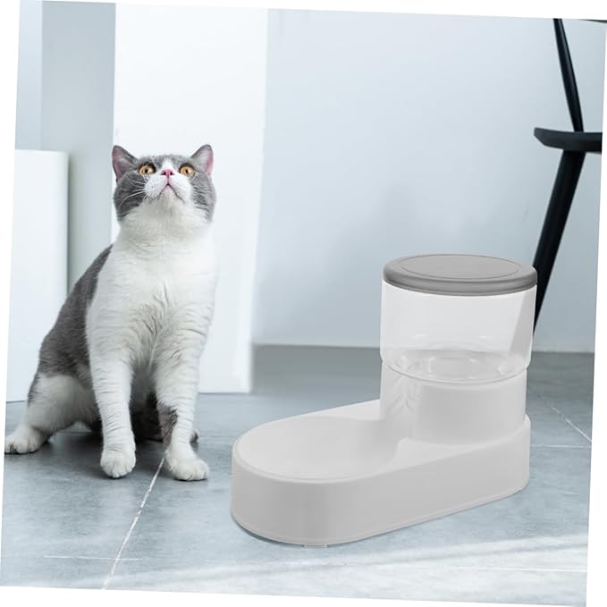 2pcs Automatic Feeder and Water Dispenser for Cats and Dogs Gravity Feeding Design Compact and Durable Pet Supplies No Spill Dog Bowl Self-Filling Water Bowl