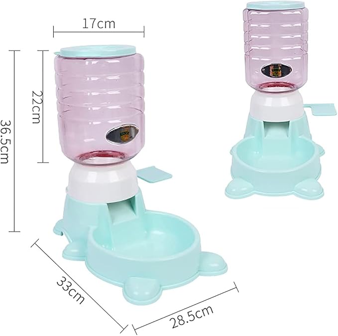 Automatic pet Feeder Push Feeder for Cats and Dogs 1.8L (Apricot)