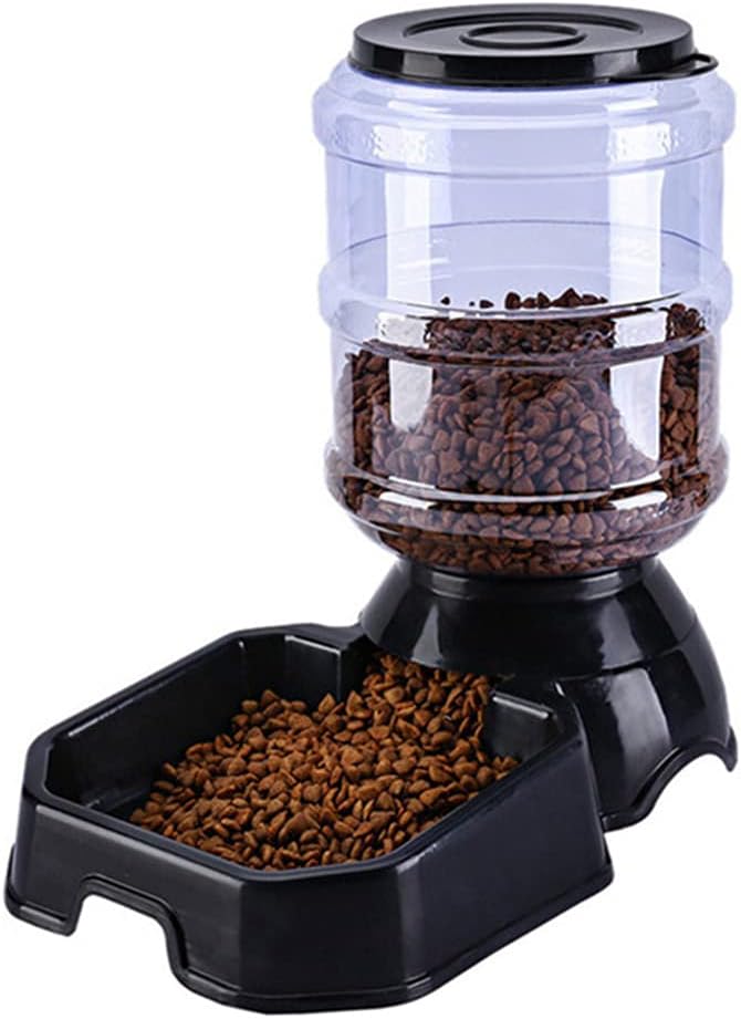 Automatic Waterer Food Feeder 3.8 L Water Dispenser 8 Lbs Auto Feeder Fed for Small and Large Cats Dogs