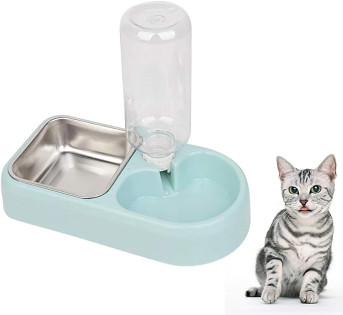 Double Pet Water Feeding Bowl Creative Automatic Water Feeder for Dogs and Cats Smooth Unique Design Convenient and Practical Pet Supplies