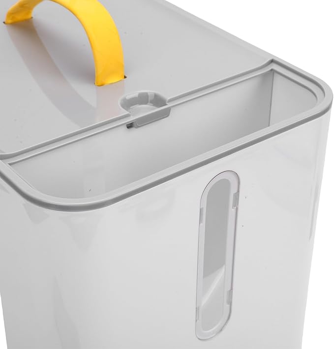 Zerodis Dog Food Dispenser Cat Dog Food Dispenser Large Capacity Automatic Feeding Bowl Damp Proof Sealing Design Pet Container Timed Storage Box for Home Use Cat (Gray)