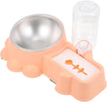 Kisangel Automatic Pet Water Dispenser Dog Food Bowl Feeding Station for Home Non Slip Design Unique Decorative Pet Feeder Suitable for Dogs and Cats