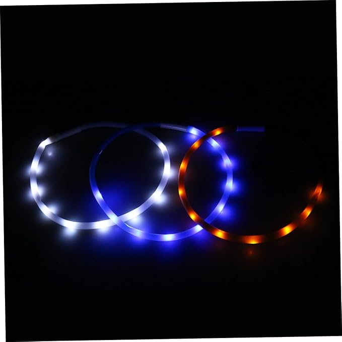 GANAZONO Led Pet Collar for Dog Cat 55cm Rechargeable 4 Modes Safety Light Collar