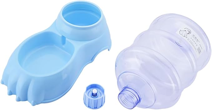 Milisten Dog Cat Automatic Feeder Portable Water Bottle Slow Feeding Bowl Non-Slip Base Cats Drinking Station