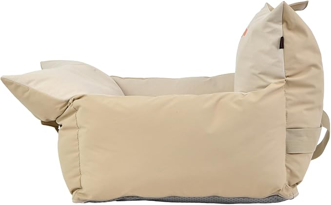 Puppia Dog Car Seat Secure Comfortable Waterproof Great for Travel for Small and Medium Dogs - Beige - Large