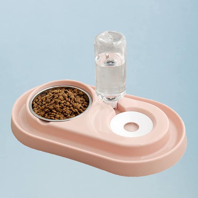 BESPORTBLE Dual-use Dog Cat Automatic Water Filling Bowl Plastic Stainless Steel Easy Clean No Odor Health Safety