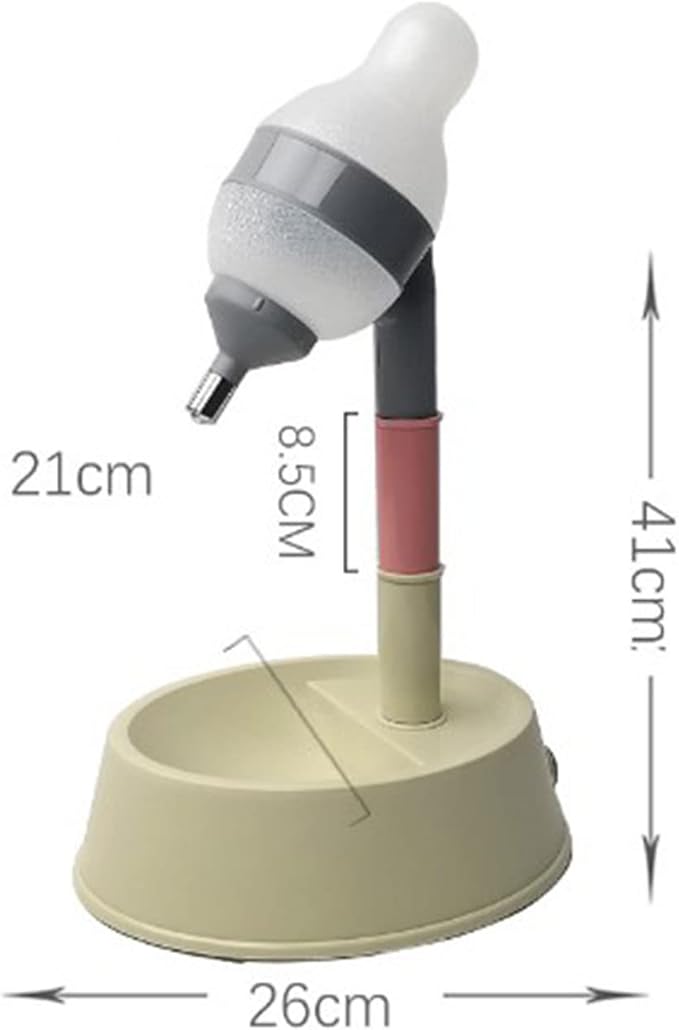 Tyenaza Standing Cat Water Dispenser, Multipurpose Adjustable Height Automatic Dog Water Bottle Dispenser for Cats Dogs Pets(Beige)