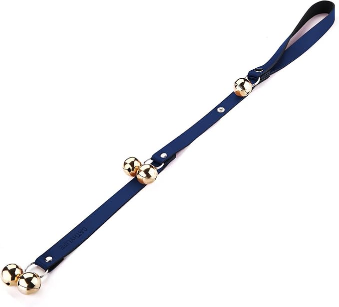 Leather Dog Doorbells for Door Knob, Dog Bells to Go Outside & Puppy Potty Training, Adjustable Brass Dog Bell, Makes Training Your Puppy a Breeze.