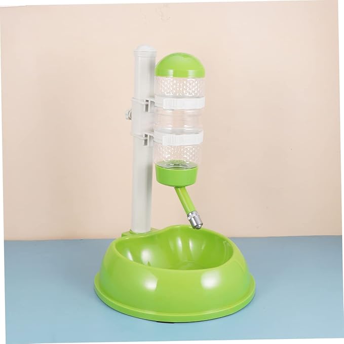 Automatic Pet Feeder and Water Dispenser for Cats Food and Water Bowl Capacity Safe and Durable Material Adorable Heart Shape Design Green