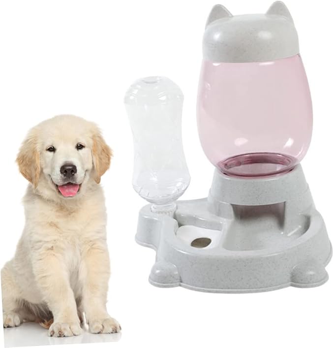 VANZACK Automatic PET Water Feeder Cat Ear Design Creative PET Drinking Tool for Dogs and Cats Easy Clean Water Dispenser 2L Capacity Grey