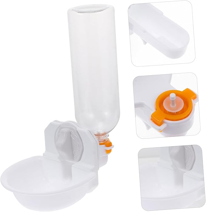 Automatic Pet Water Dispenser Water Feeder for Cats and Dogs Easy to Install Durable Material for Cages and Pet Supplies White
