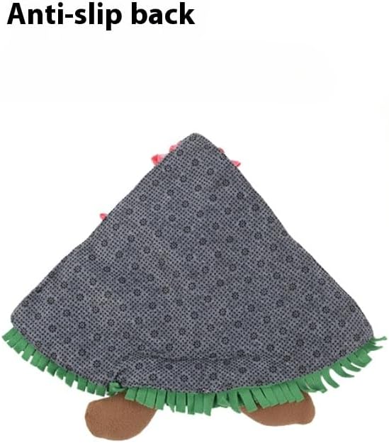 Fruit Shaped Snuffle Mat for Dogs and Cats, Interactive Slow Feeding Toy with Crinkle Paper BB Squeaker and Bell, Peach Watermelon Lemon Pear Design, Soft Fleece with Non-Slip Bottom (lemon)