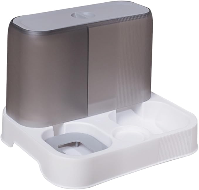 Automatic Cat Feeder, Cat Auto Feeder Dog Feeders, Cat Feeder Automatic, Automatic Dog Food Dispenser, Large Capacity Water Dispenser, Pet Food Dispenser, Food Bowl Pet Supplies (Gray)