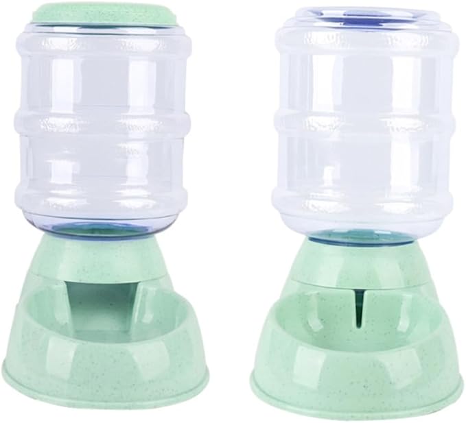 Kisangel Automatic Pet Water Feeder Dispenser for Cats Dogs Easy to -Grade Material for Single Multiple Pet Households Green