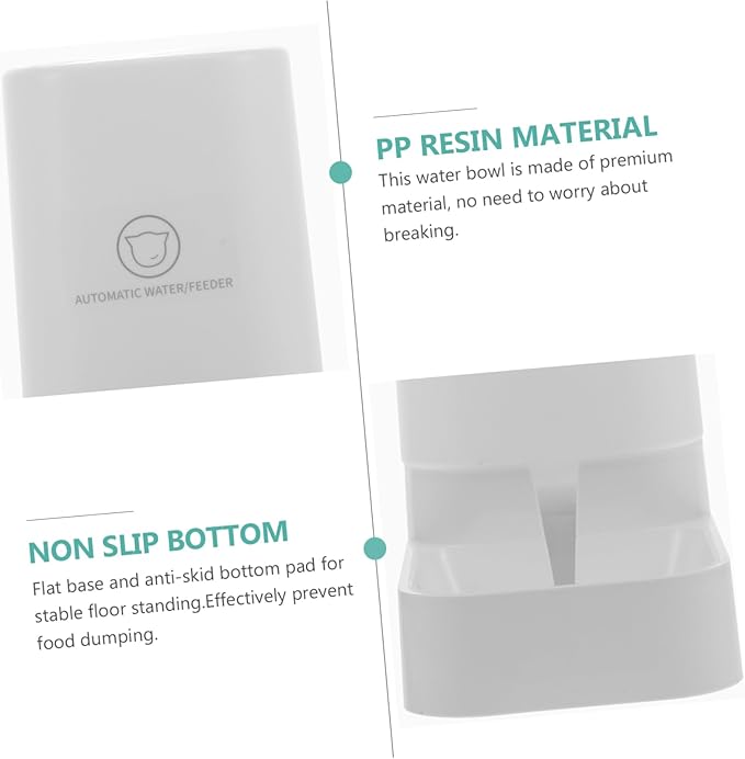 1pc Automatic Pet Water Bowl Drinking Feeder for Dogs Cats Rabbits Easy to Clean White Reduces Wet Hair Ensures Fresh Water Supply