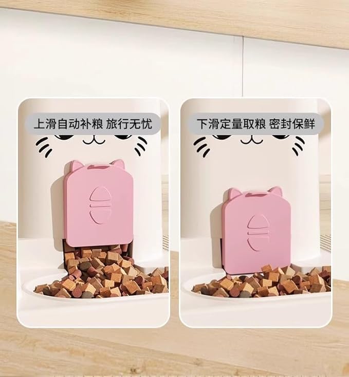 Automatic Water and Food Dispenser for Pets, Cats, and Dogs.Dry and Wet Separation, Automatic Addition