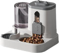 2-in-1 Gravity Pet Feeder & Water Dispenser, Automatic Food Water Bowl for Cats Small Dogs(Small)