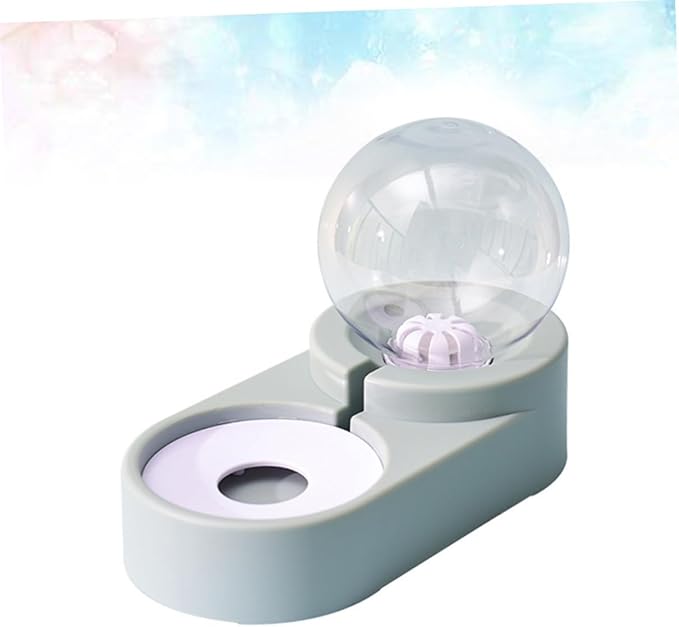 VICASKY Creative Double Bowl Pet Water Feeder Automatic Water Dispenser for Dogs and Cats Blue Non Spill Design with Smooth High Density Surface for Home and Pet Shops